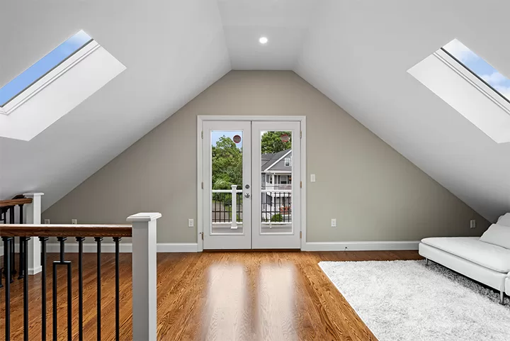 Attic lighting fixture installation
